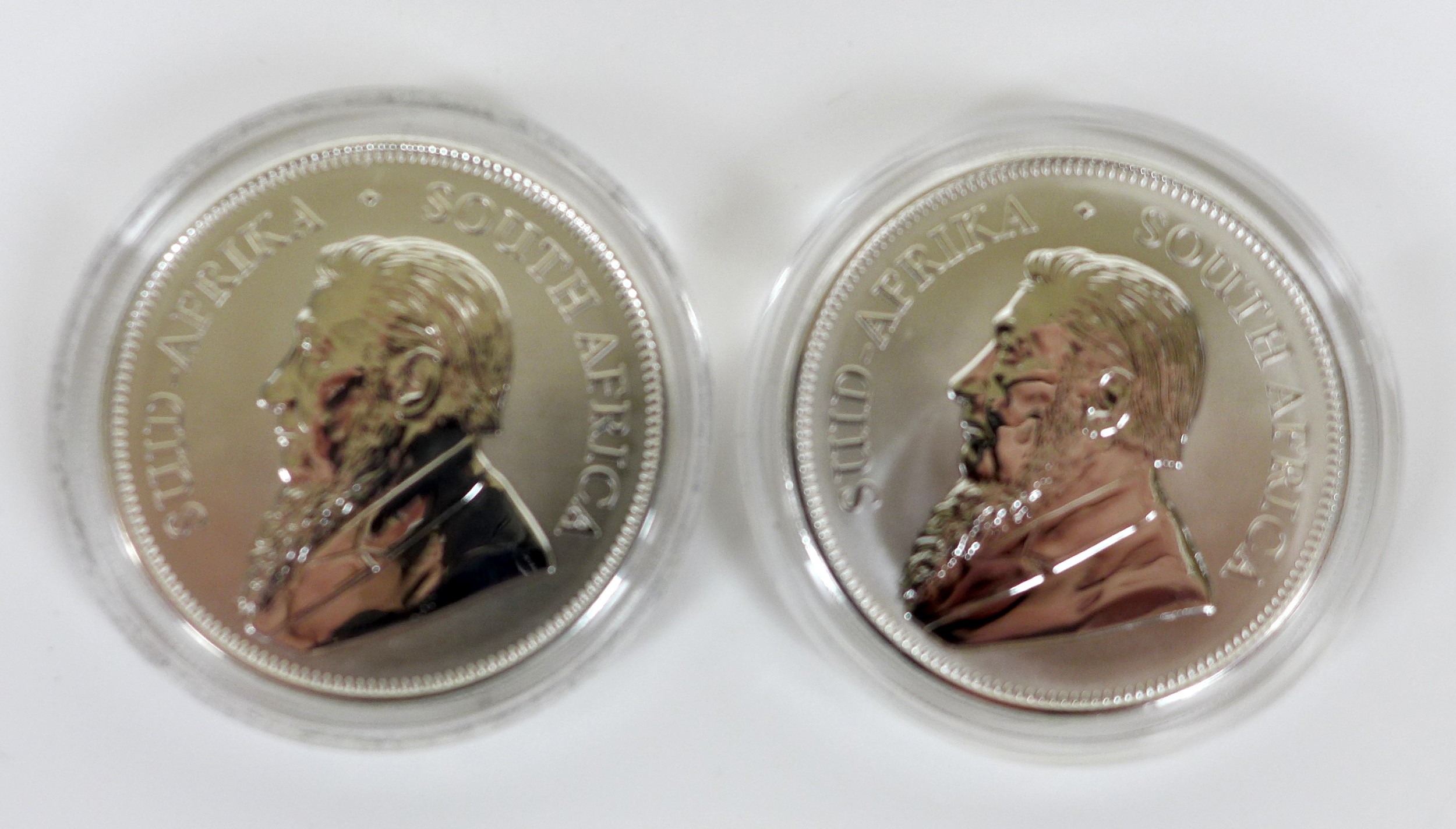 Three South Africa Mint 2017 fine silver Krugerrands, comprising two premium uncirculated - Image 5 of 5
