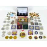 A collection of British some international coinage, including Elizabeth II Jubilee Mint 'House of