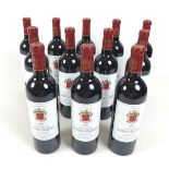 Twelve bottles of Chateau Langoa Barton, St. Julian, 2009. (12)