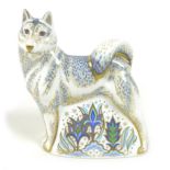 A Royal Crown Derby paperweight, modelled as a Husky dog, limited edition numbered 112/750, with