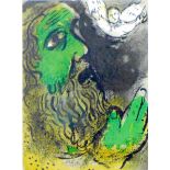 After Marc Chagall (French/Russian, 1887-1985) two lithographs, 'Job in despair', with abstract