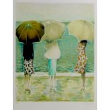 Jean-Pierre Cassigneul (French, b. 1935): an artist's proof lithograph 'Trois Parapluies' ('Three