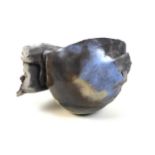 Anne Bulliot (French, b. 1961): a raku pottery ?Volcanic? bowl, 20 by 26cm high.