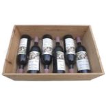 Vintage Wines: A case of Chateau de Francs, Francs Côte de Bourdeaux, 1986, in original wooden