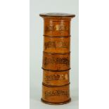 A 19th century fruitwood spice tower, 26cm high.