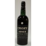 Croft 1963 Vintage Port Condition Report In good sealed condition.