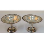A pair of Edwardian silver sweetmeat stands, A & J.