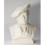 An Italian white marble bust of Richard Wagner, inscribed 'E.Agnati Milano', 37cm high.