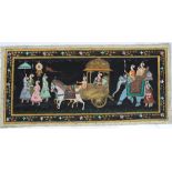 A group of eighteen Indian paintings on silk, 20th century, various figural subjects and sizes,