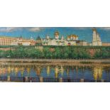 Russian School, The Kremlin, bears monogram, (lower left), oil on canvas, 27 x 55cm,