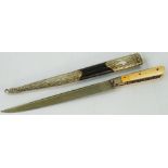 A Turkish dagger Bichaq, mid-19th century,