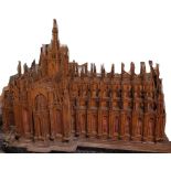 A large boxwood scale model of Milan Cathedral, approximately 138cm wide x 88cm high.