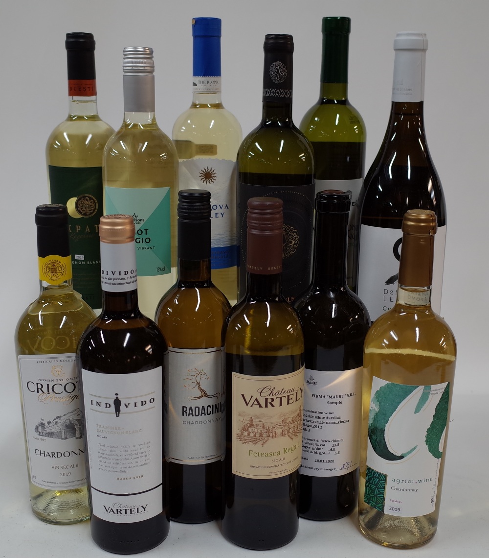 Moldovan White Wine: Cricova Prestige Chardonnay 2019; Vartely Individo 2019;