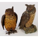 An Austrian cold painted bronze model of an owl, unsigned, 11cm high,