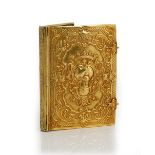 A gold mounted rectangular book binding, probably European 19th century, in the 18th century taste,