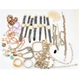 A collection of mostly costume jewellery, to include some silver jewellery,