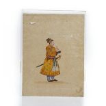 Two portraits of Mughal lady and a Nobleman, India, 20th century, opaque pigments on paper,