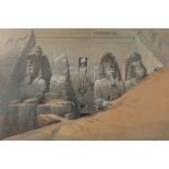 After David Roberts, Front Elevation of the Great Temple of Aboosimble, Nubia, reproduction print,