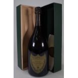 A magnum of 1990 Vintage Cuvee Dom Perignon Champagne, boxed.