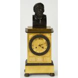A Louis Philippe ormolu and bronze mantel clock,