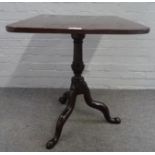An 18th century mahogany occasional table,