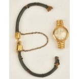 A Jaeger-Le Coultre gold cased, rear winding lady's wristwatch,