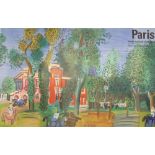 After Raoul Dufy, Le paddock a Deauville, Exhibition poster for Musee Nationale d'art Moderne,