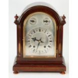 A George III style mahogany bracket clock, Winterhaler & Hofmeier, circa 1900,