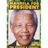 ANC Poster; Mandela for President, The People's Choice, detailed " Issued by A.N.