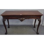 An Irish 18th century style walnut and mahogany serving table,