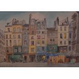 Philip W Davis (British, 20th Century), Paris, Rue Berger, signed 'Philip W Davis' (lower right),