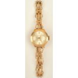 A Swiss Empress 9ct gold lady's bracelet wristwatch,