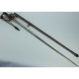 An Indian Police Senior Ranks Sword, circa 1901-1946, the etched blade measuring 83.