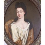 Follower of Godfrey Kneller, Portrait of a lady, oil on canvas,