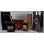 Scotch Whisky and Brandy, comprising; Johnnie Walker Gold Label, Aged 18yrs, Chivas Brothers Legend,