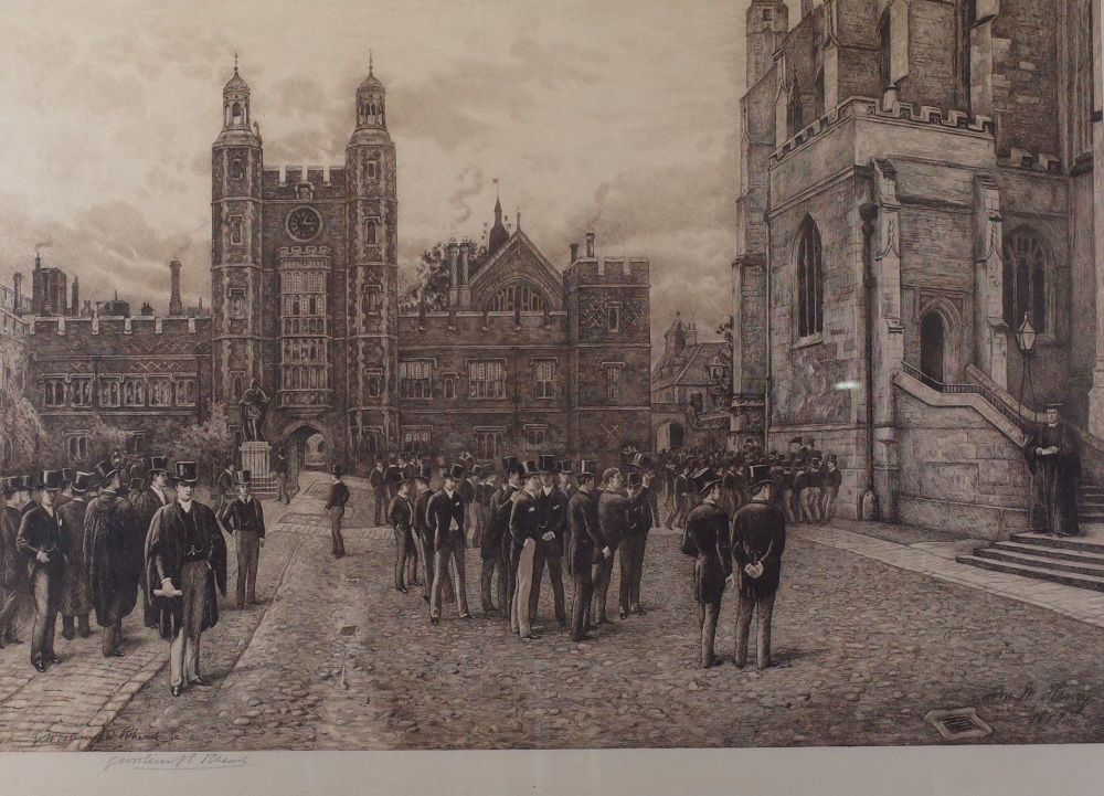 F G Stevenson, after Henry Jamyn Brooks, Eton College Gateway (Entrance to School Yard), - Image 3 of 4