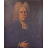 English School, 18th Century, Portrait of a clergyman, oil on canvas, 74.