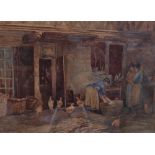 Edgar Leuchars (British, 19th/20th Century), Wash day, signed 'E Leuchars' (lower right),