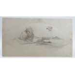 Four Chinese fan paintings, Qing dynasty, ink and watercolour on paper laid onto card,