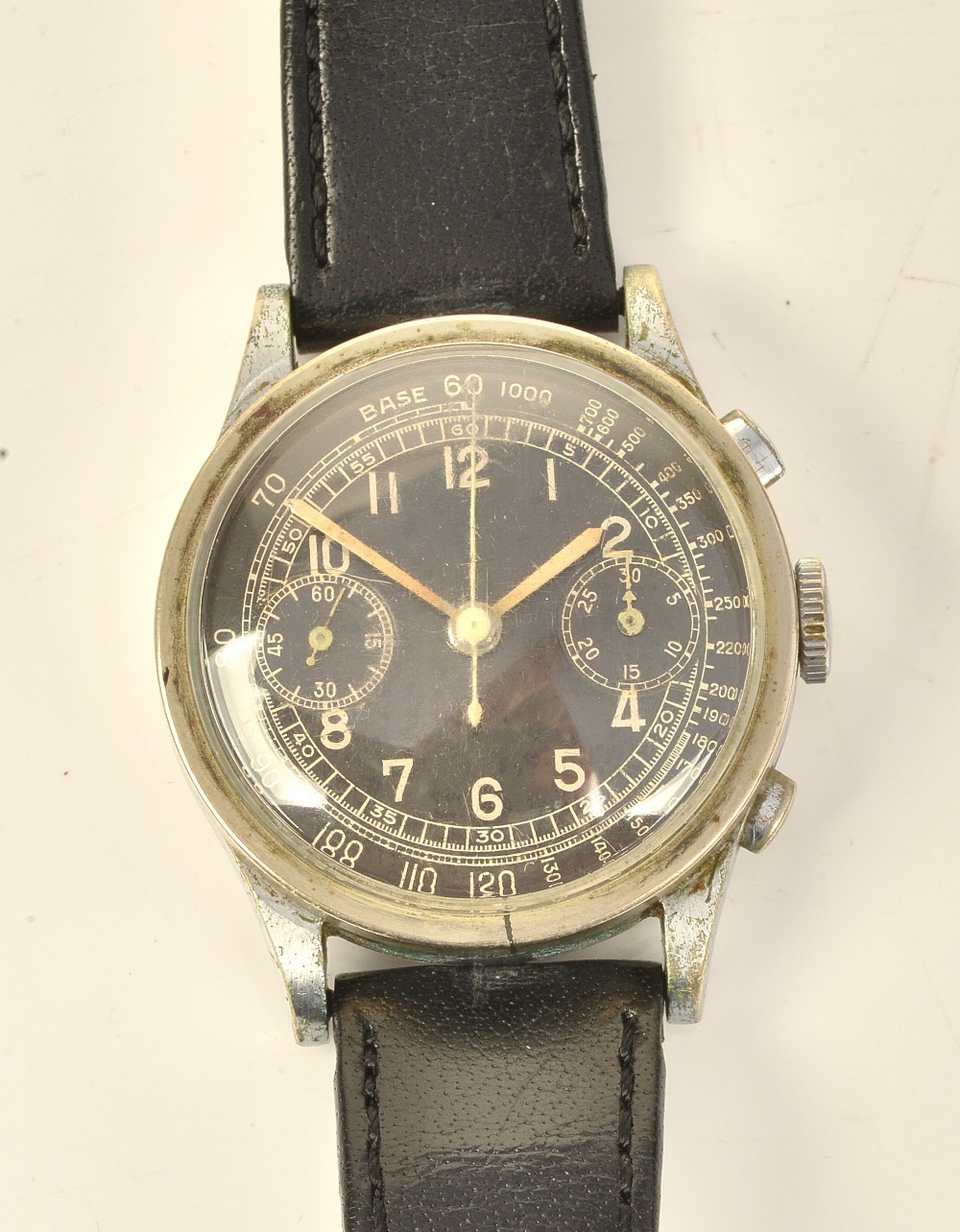 A base metal circular cased gentleman's chronograph wristwatch, - Image 2 of 7