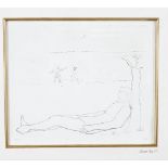 Enrico Baj (Italian, 1924-2003), A man lying under a tree, signed and numbered in pencil 'Baj,