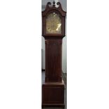 A late George III mahogany longcase clock, the brass arch top dial detailed 'Simon Ganderon,