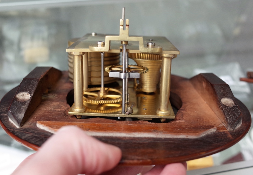 A small 19th century mahogany Drop Dial wall timepiece, - Image 10 of 10