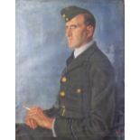 R*** C*** (British, 20th Century), Portrait of a gentleman in RAF uniform,