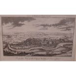 English School, Perspective view of of the city of Bath, engraving, 19 x 30cm,
