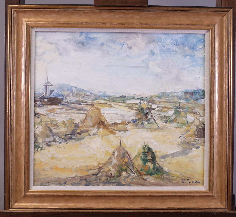 F*** Tonea (20th Century), An extensive landscape, signed 'F Tonea' (lower right), oil on canvas, - Image 2 of 2