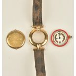 A Must de Cartier Quartz silver gilt circular cased lady's wristwatch, with a signed movement,