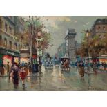 Follower of Antoine Blanchard, Paris, bears signature, (lower right), oil on canvas-board, 32 x 44.