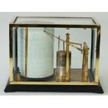 A Short & Mason 'Tycos' barograph, number 20/29, in a glazed brass case, height of drum 20cm,
