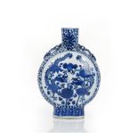 A Chinese blue and white moonflask, late 19th/early 20th century,